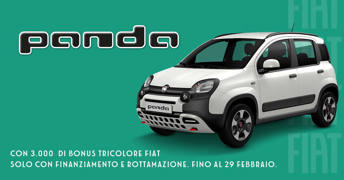 Fiat Panda con 3.000€ di Bonus tricolore FIAT